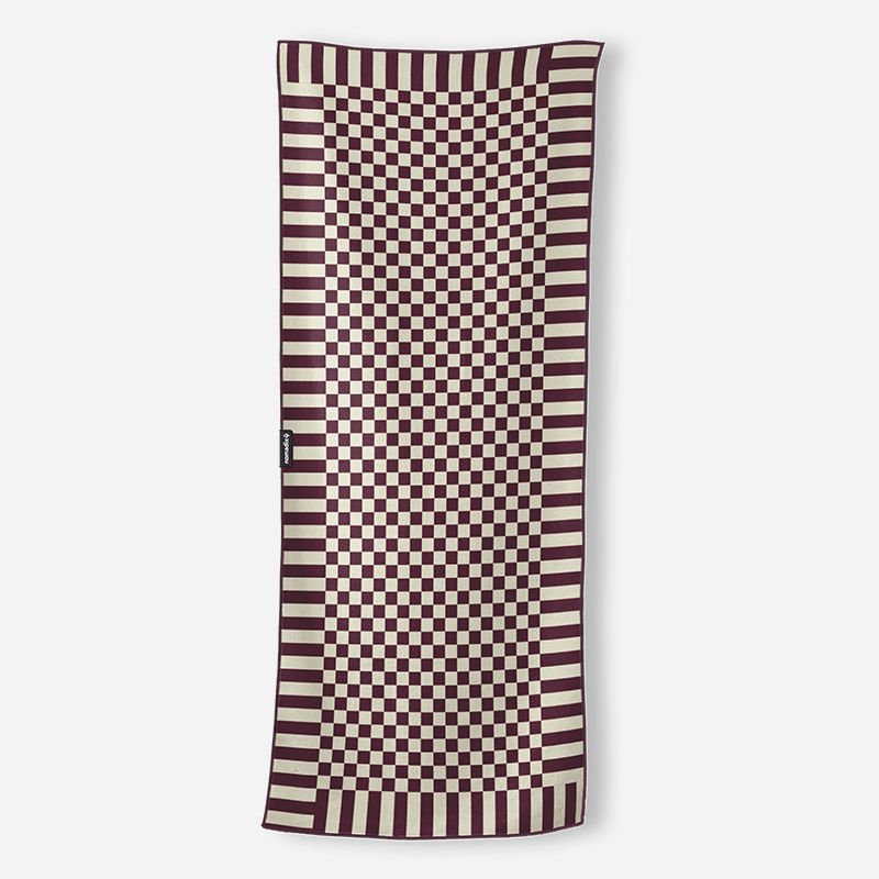 Original Towel: Checked Out Burgundy