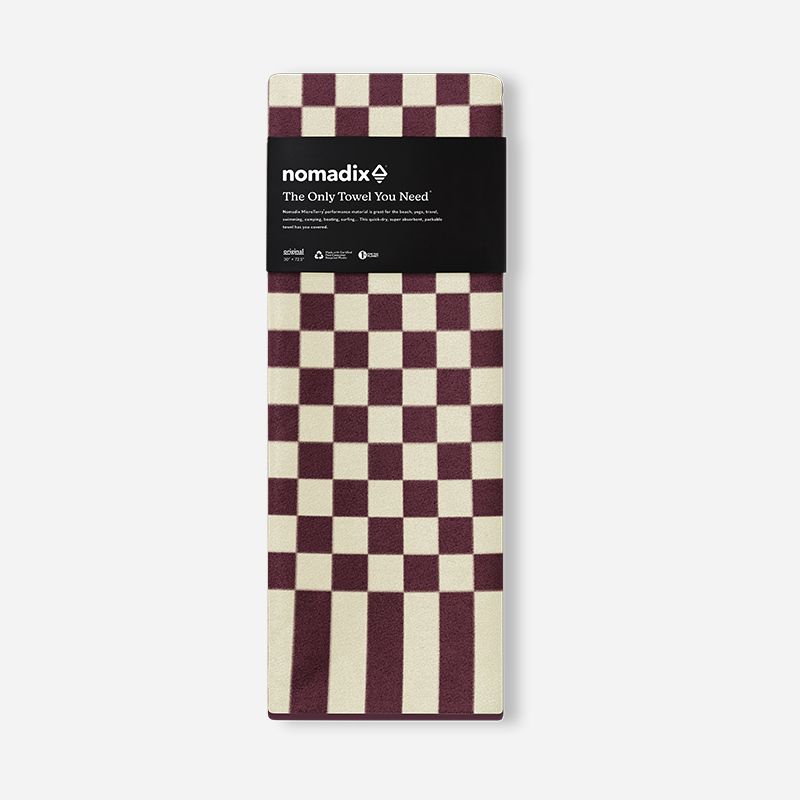 Original Towel: Checked Out Burgundy