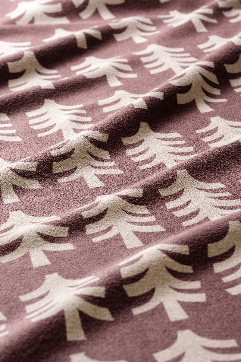 Serviette Originale: Fresh Pines Burgundy Beige