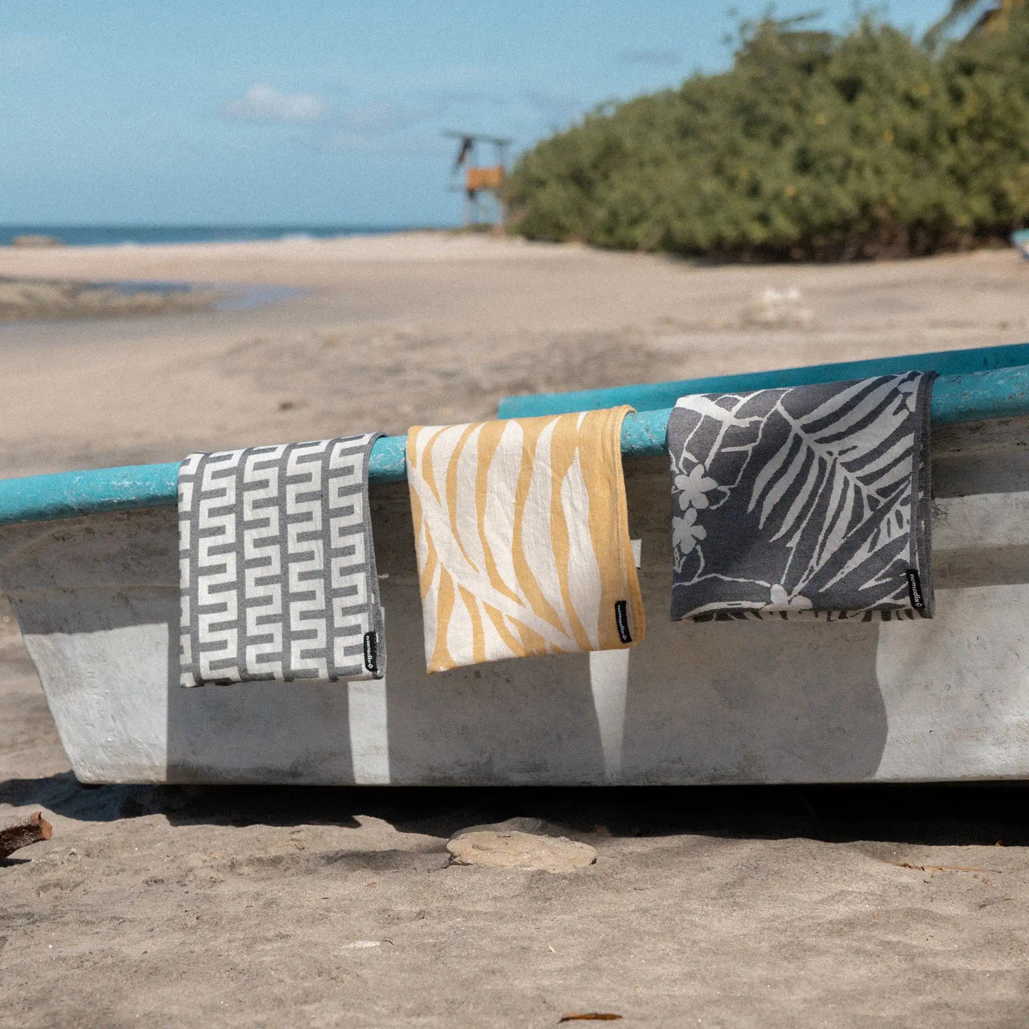 Organic Travel Towel: Jungle Vine Amber Sun