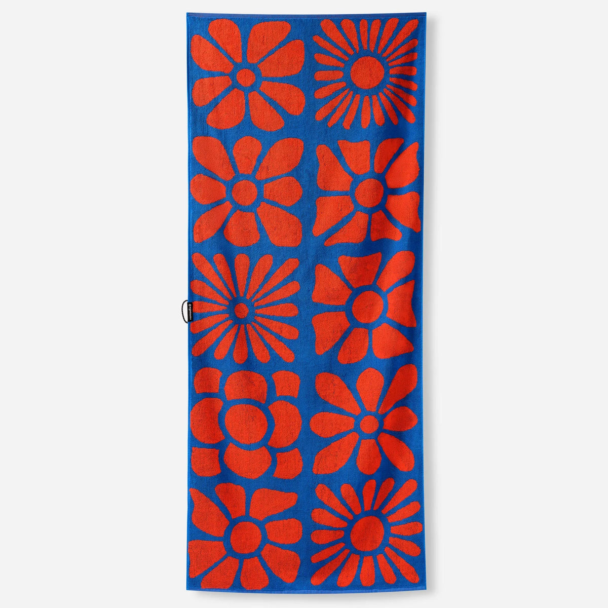 Serviette de plage biologique : Big Flowers Stellar Orange