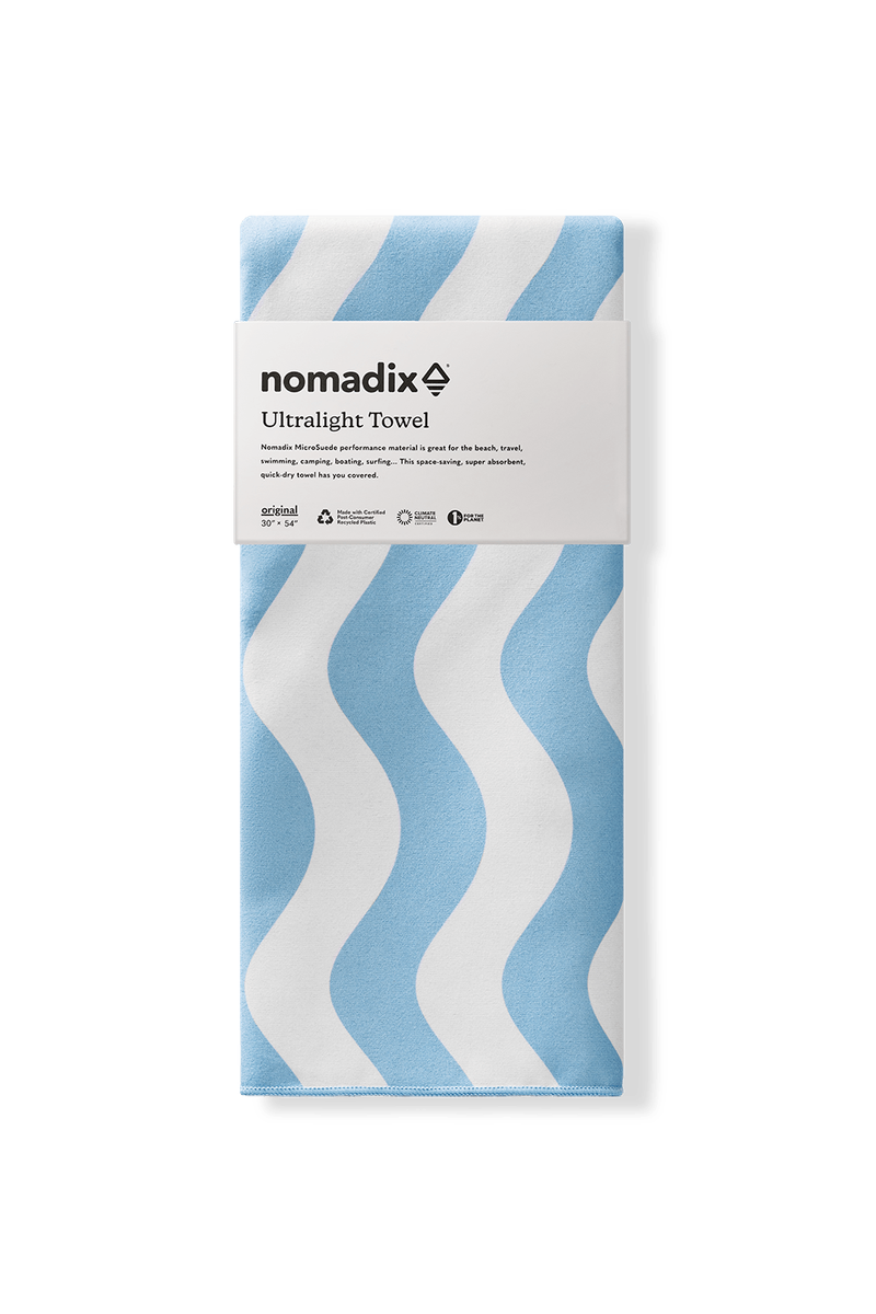 Ultralight Towel: Calm Seas Pale Blue Sky