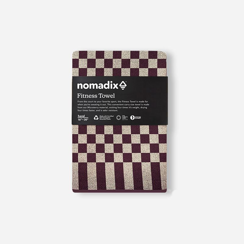 Fitness Towel: Checked Out Burgundy