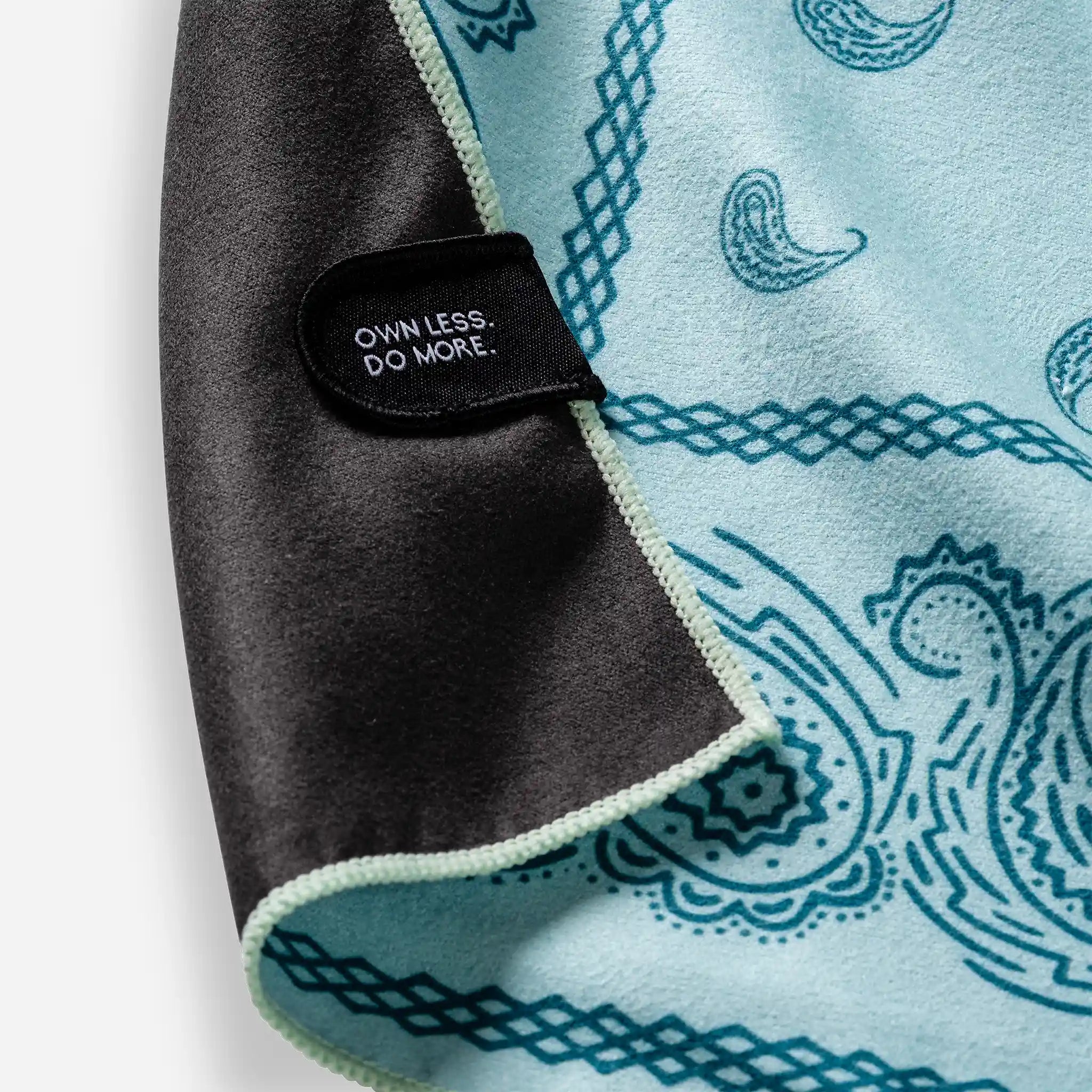 Bandana Towel: Paisley Seafoam Green