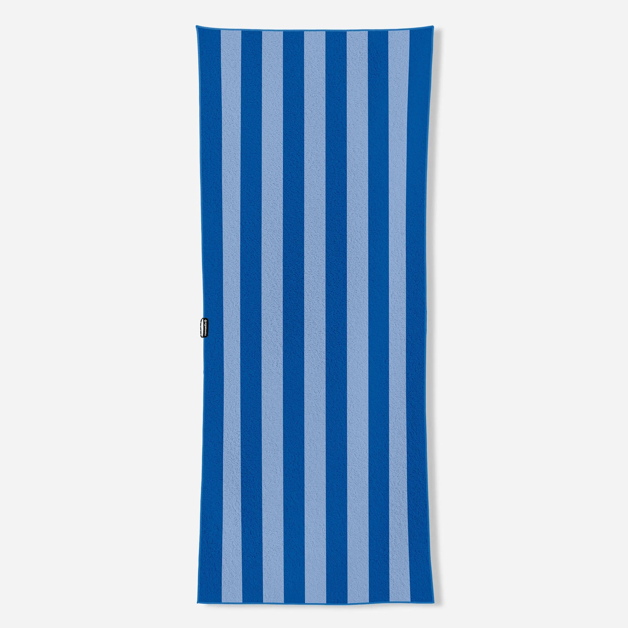 Organic Beach Towel: Cabana Stripe Coastal Blue