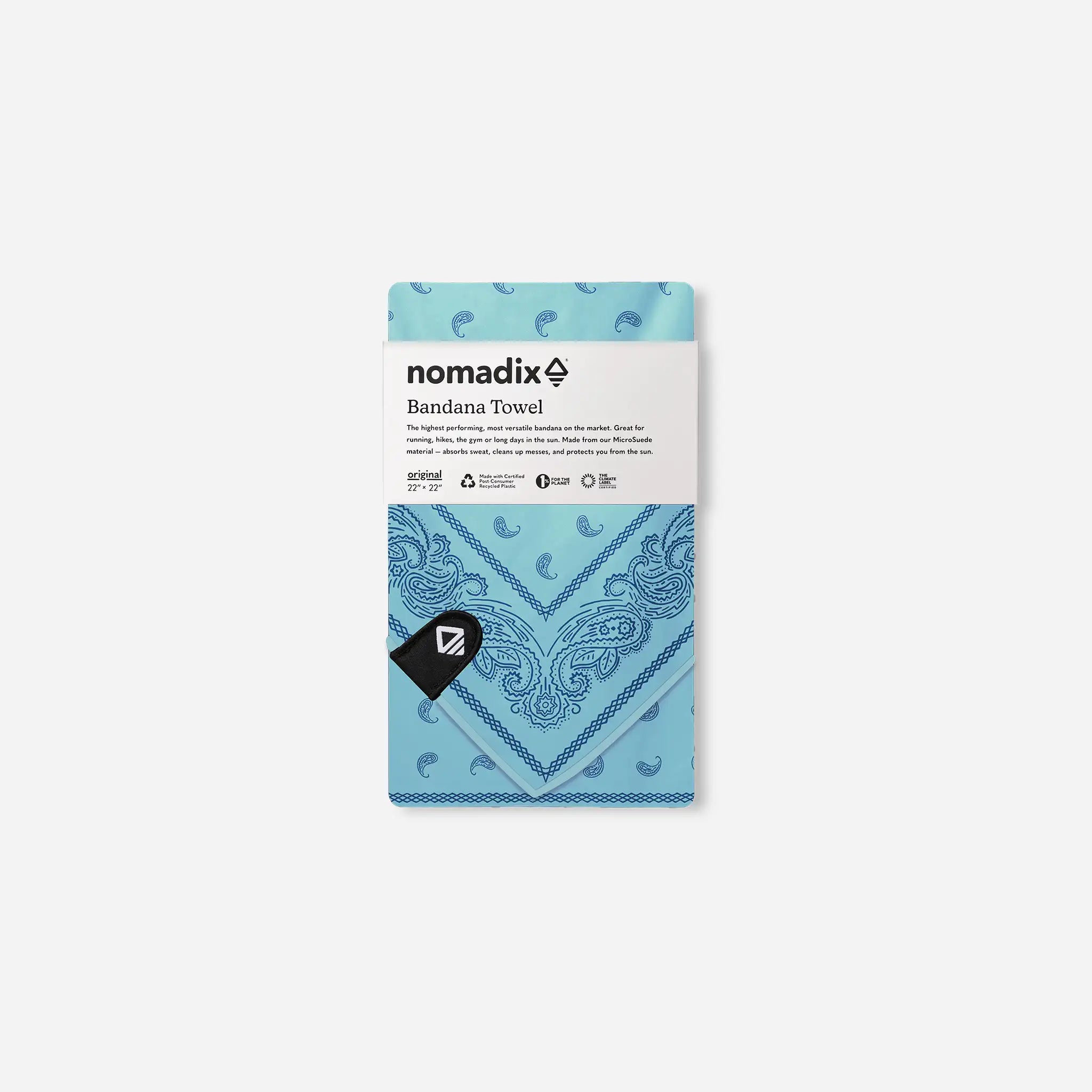 Bandana Towel: Paisley Seafoam Green