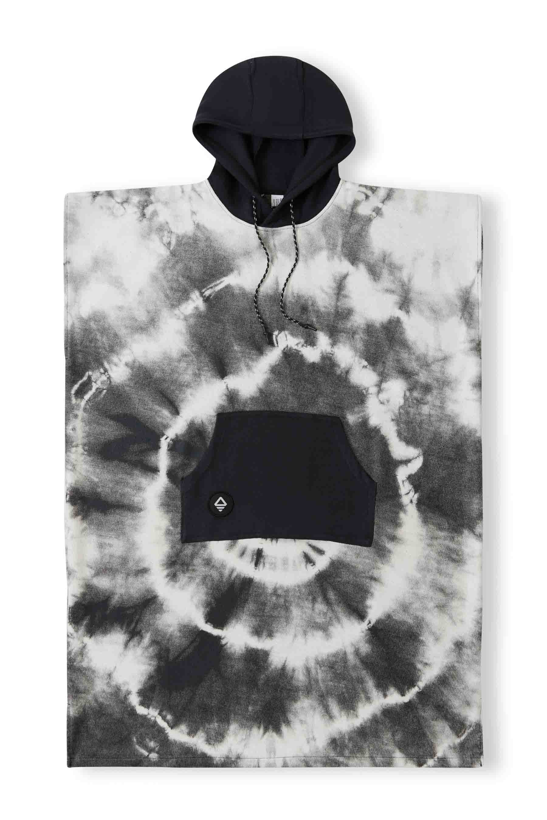 Changing Poncho: Tie-Dye Black and White