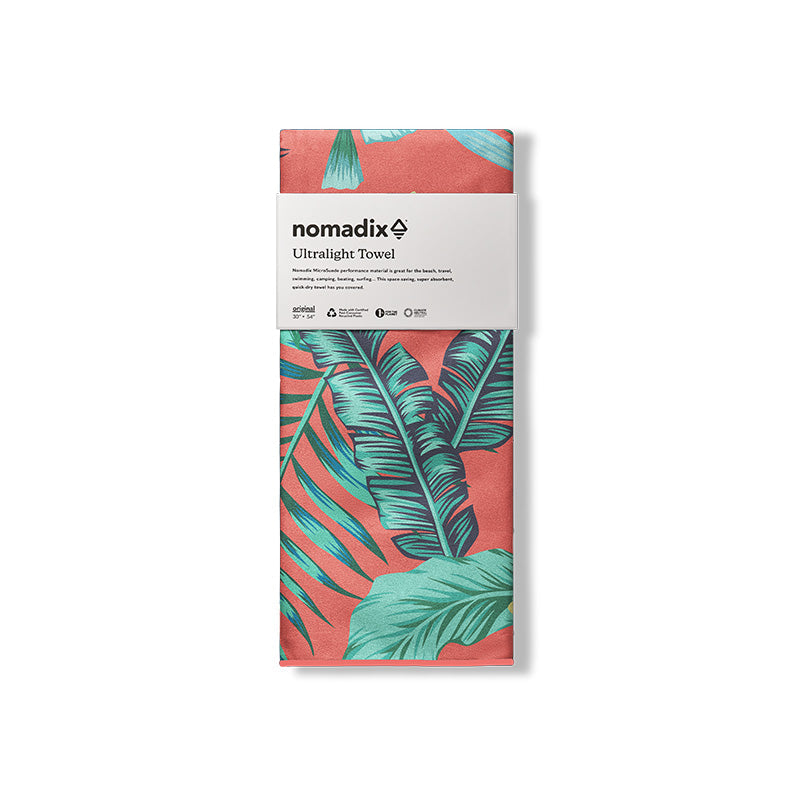 Ultralight Towel: Palms Coral